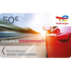 Carte cadeau de TotalEnergies 50€ .